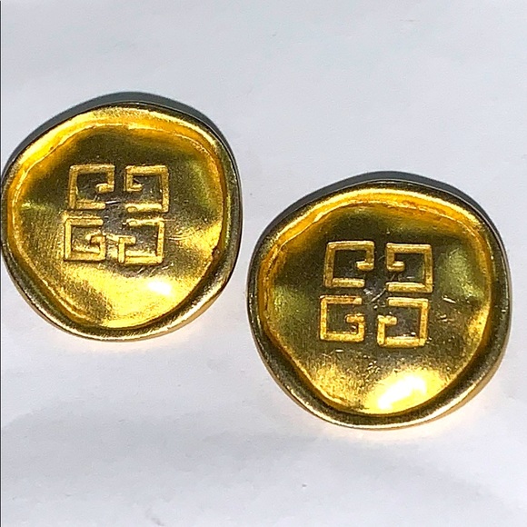Givenchy Gold Tone Clip On Earrings